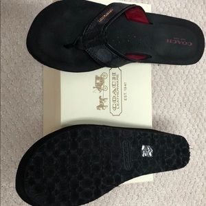 Coach flip flop wedge size 8.5